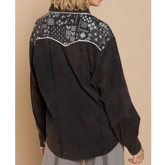 POL PAISLEY PRINT BLOUSE - Picture 3 of 7